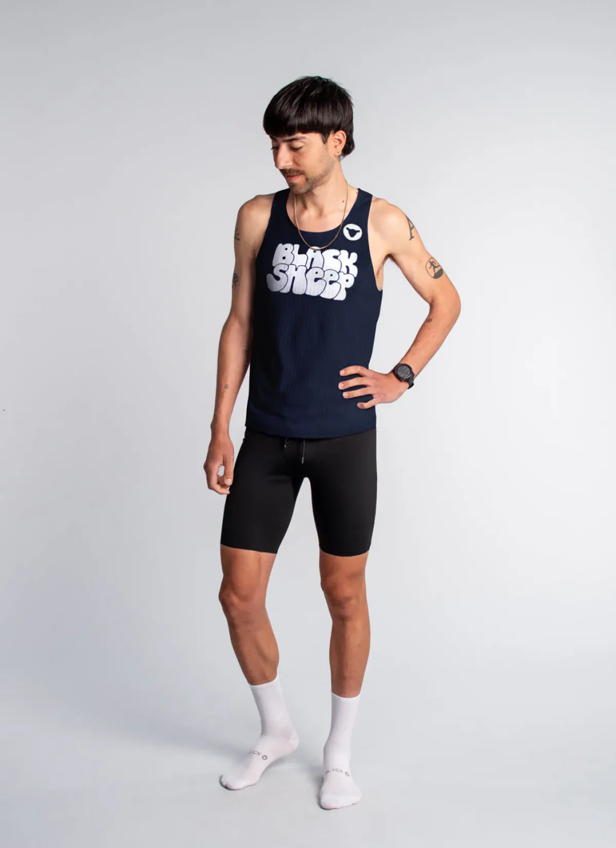 mens_fly_singlet__sports_club_midnight_2.webp Black Sheep Shirts And Singlets | Men's Fly Singlet - Sports Club Midnight SportsClubMidnight
